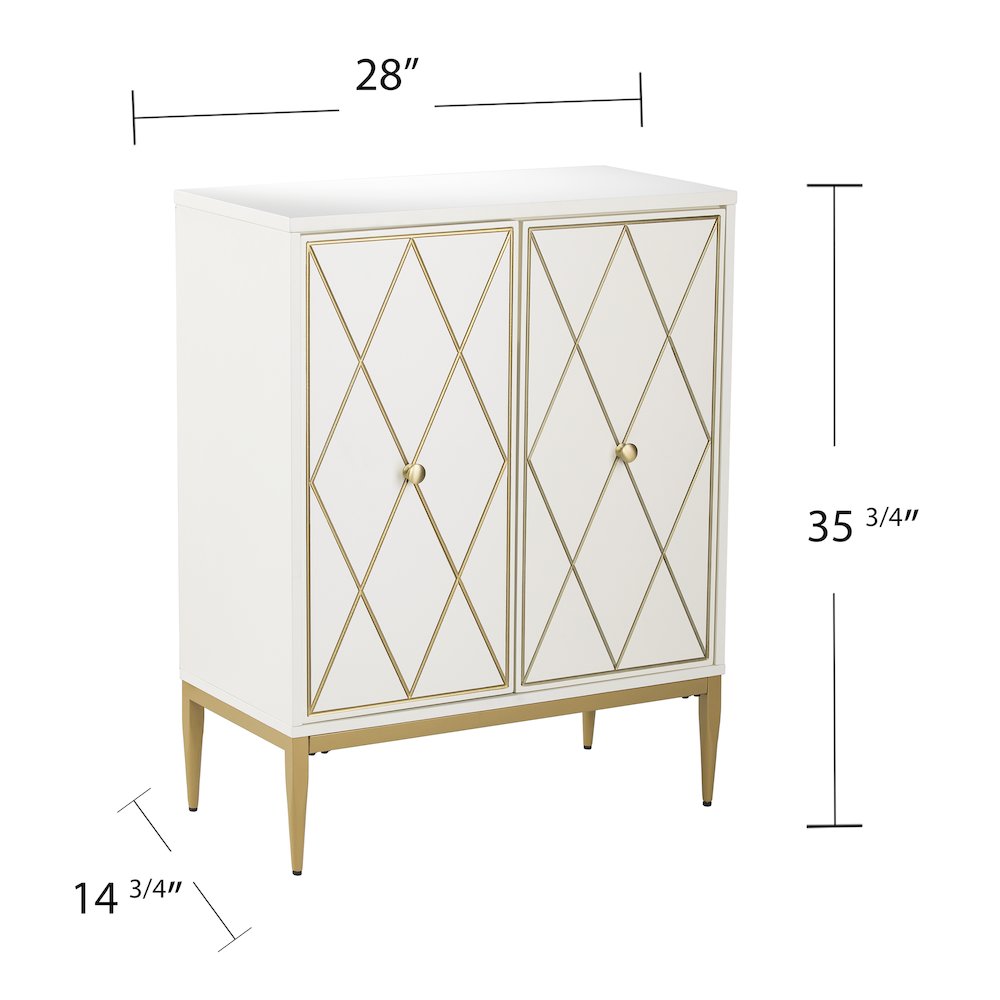 Marradi Two-Door Accent Cabinet in White Color. Picture 6