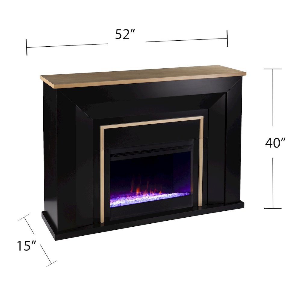 Cardington Color Changing Fireplace in Black Color. Picture 6