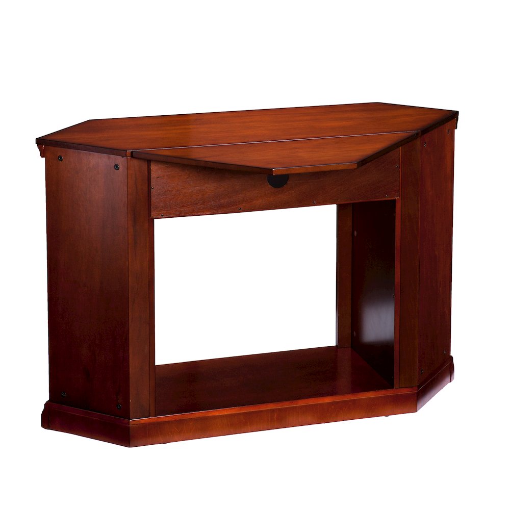 Claremont Color Changing Convertible Fireplace in Brown Color. Picture 6