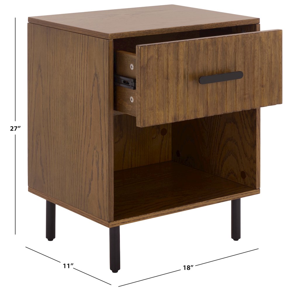 Amelin 1-Drawer 1-Shelf Nightstand. Picture 3