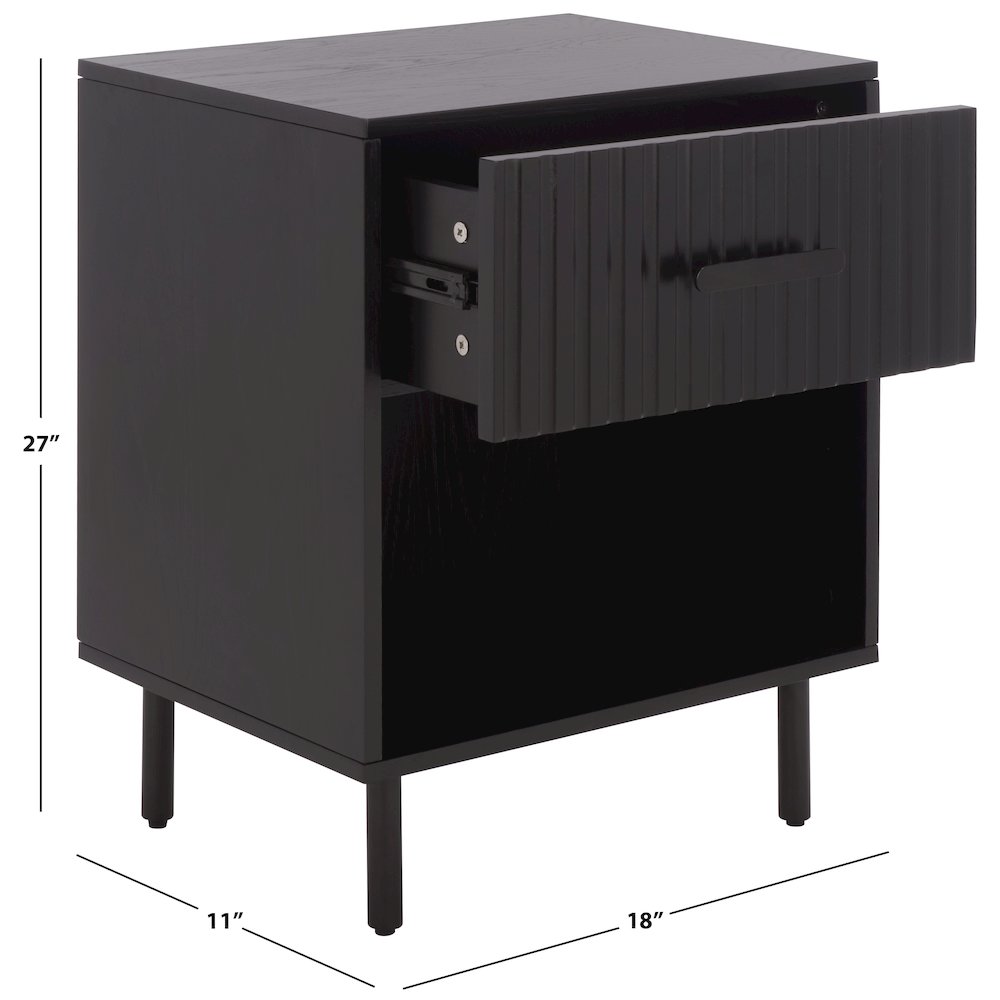Amelin 1-Drawer 1-Shelf Nightstand. Picture 3