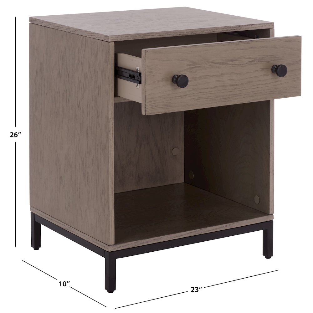 Himalay 1-Drawer 1-Shelf Nightstand. Picture 3