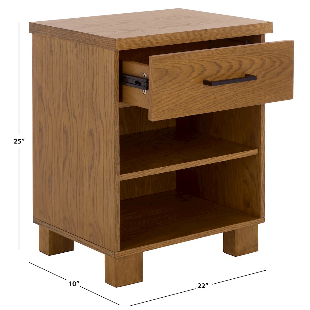 Himanshu 1-Drawer 2-Shelf Nightstand. Picture 3