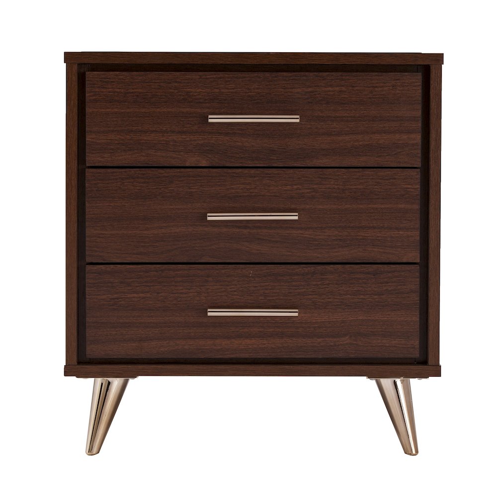 Oren Modern Bedside Table with Drawers. Picture 6