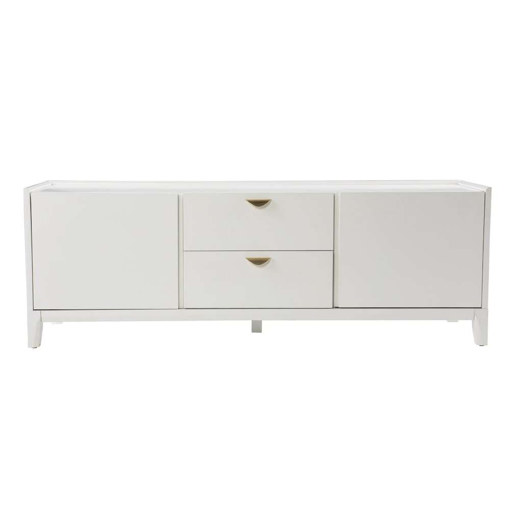 Crayneland Storage Media Cabinet in White Color. Picture 2