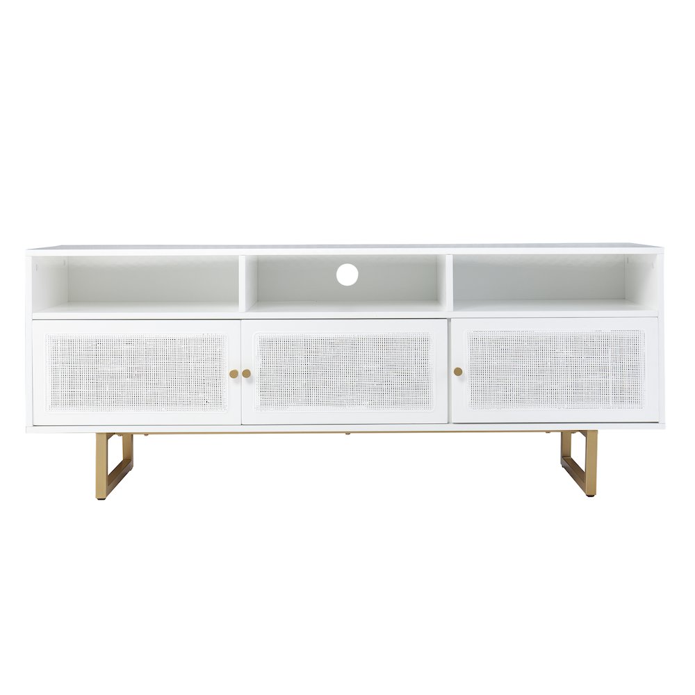 Mursley Media Cabinet Storage in White Color. Picture 2