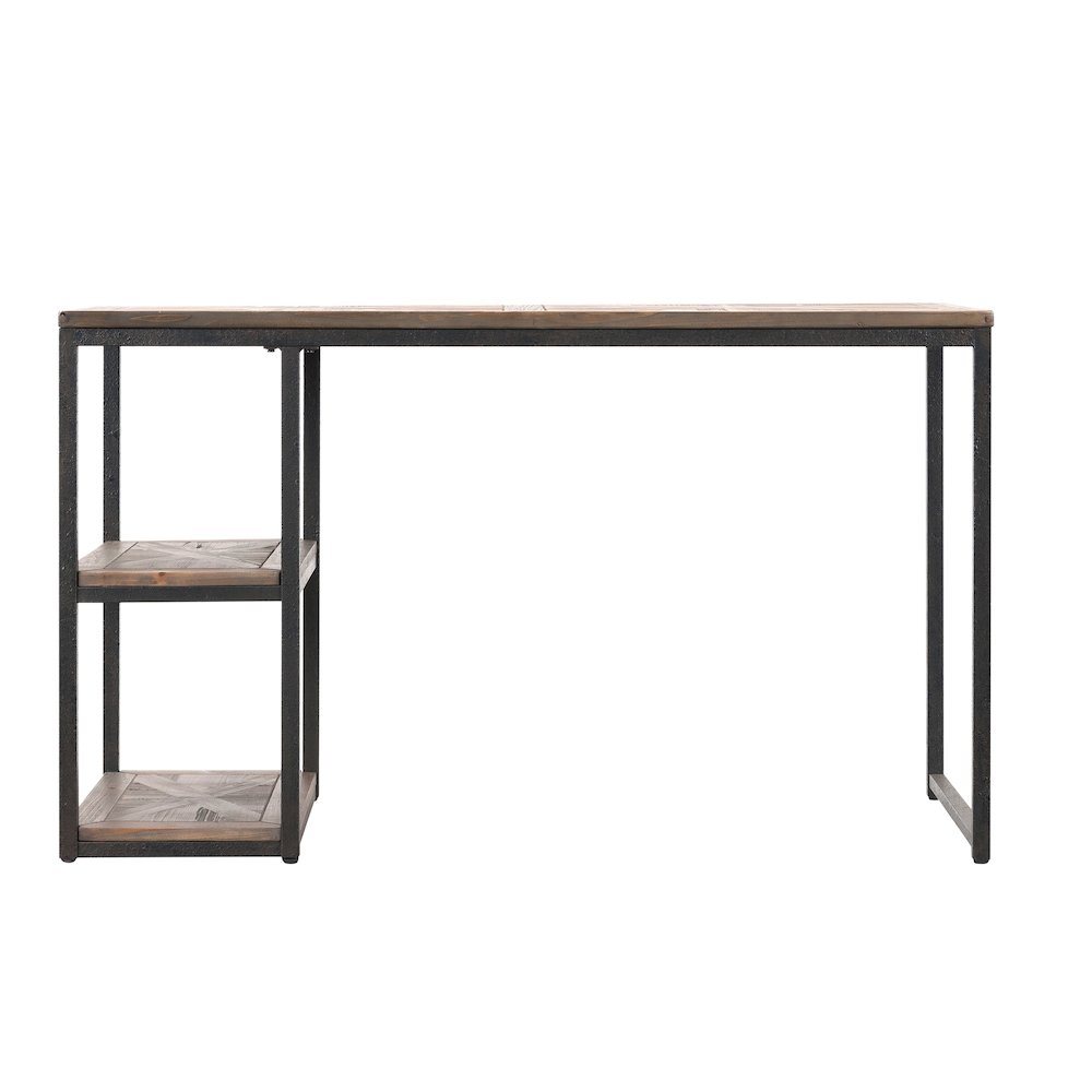 Reclaimed Wood Writing Desk - Industrial Style - Rustic Black. Picture 8