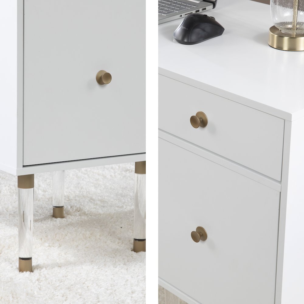 Helston White Writing Desk. Picture 4