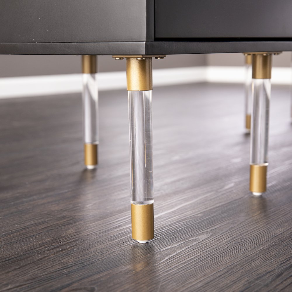 Helston Black Writing Desk. Picture 3