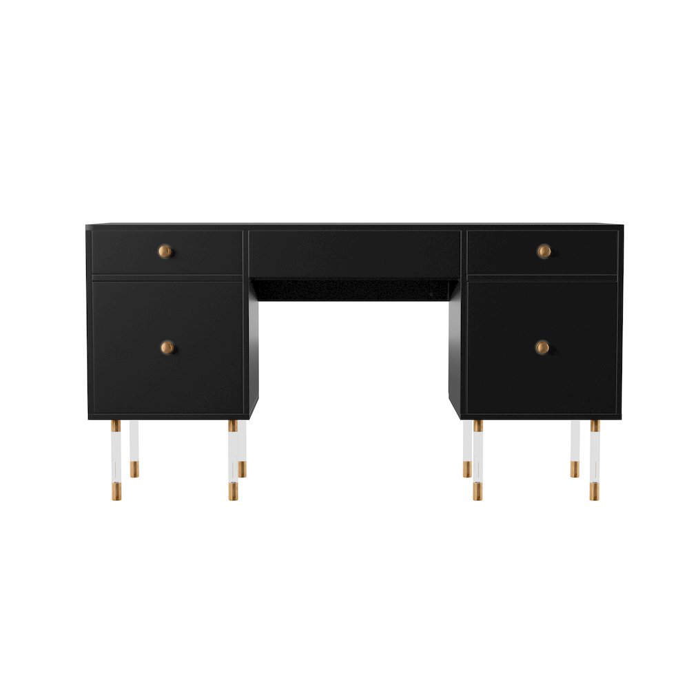Helston Black Writing Desk. Picture 8
