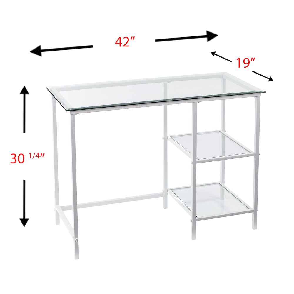 Layton Metal/Glass Student Desk. Picture 5