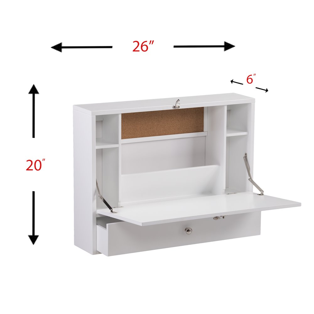 Benwick Wall Mount Folding Laptop Desk. Picture 4