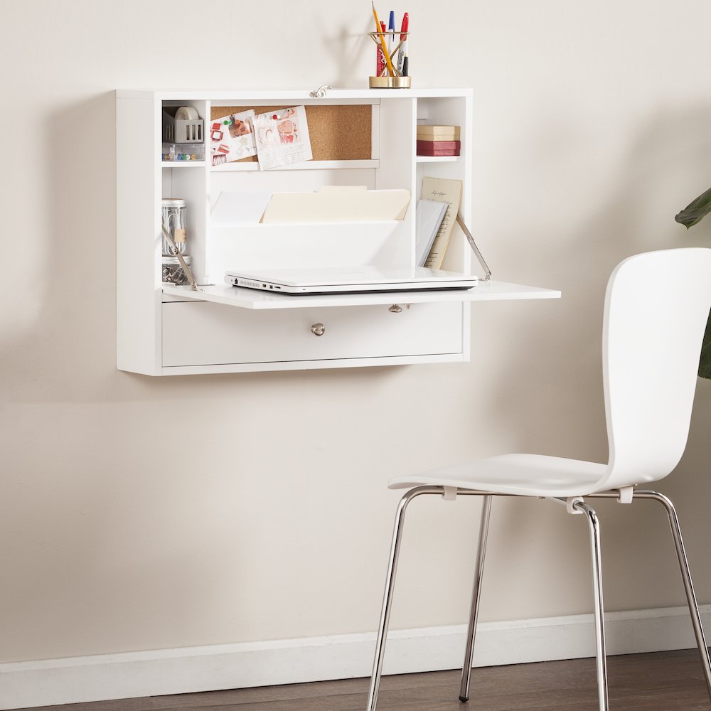 Benwick Wall Mount Folding Laptop Desk. Picture 1
