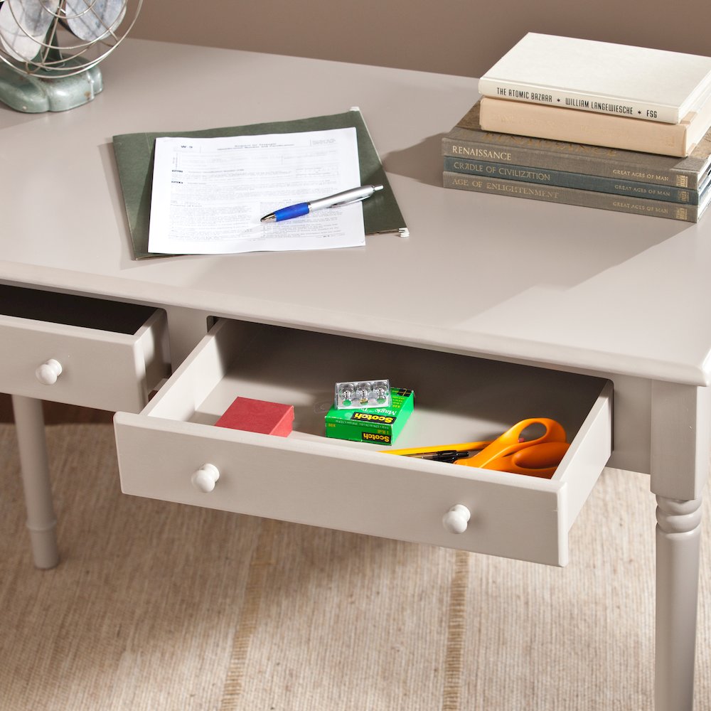 Janice 2-Drawer Writing Desk. Picture 3