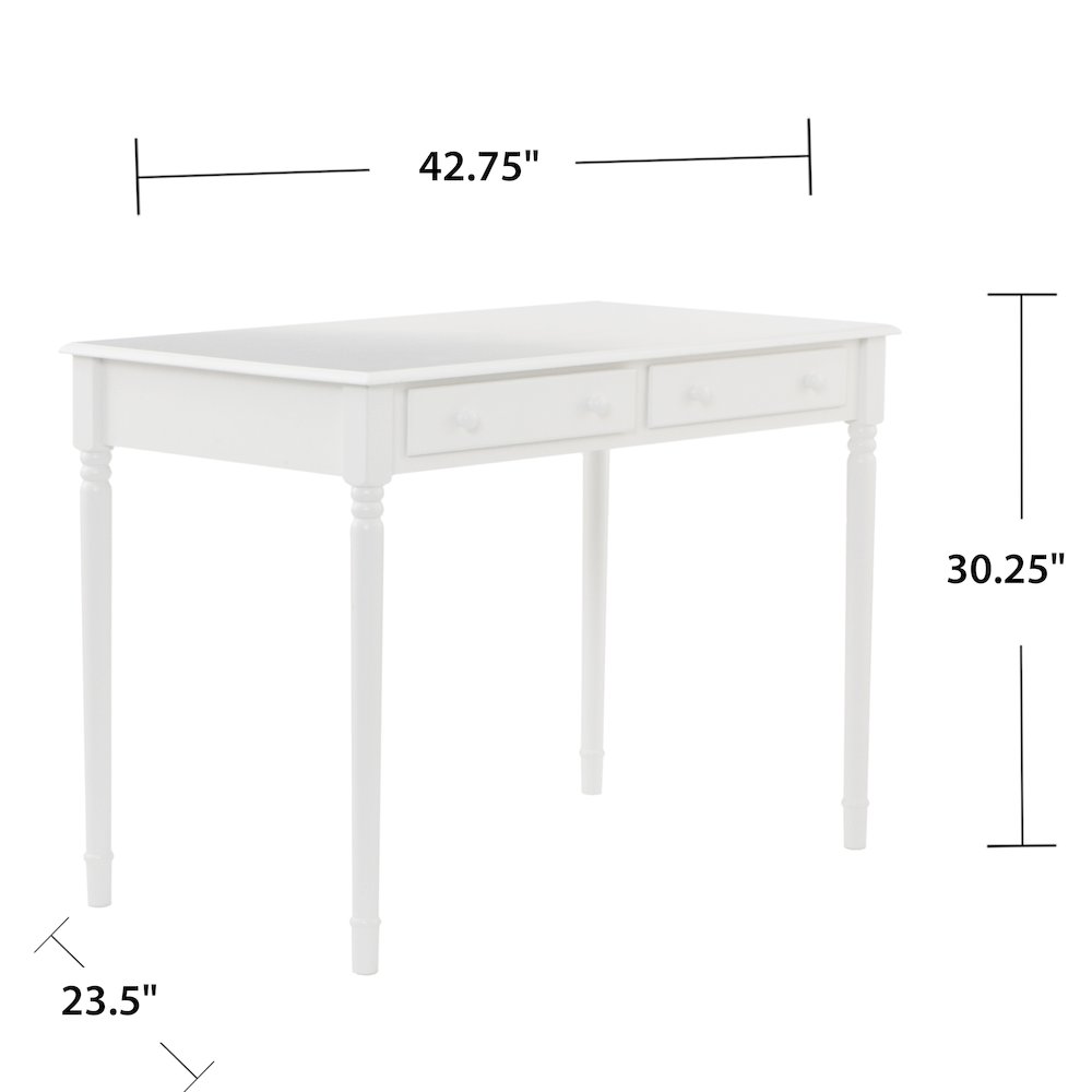 Writing 2-Drawer Desk – Crisp. Picture 5