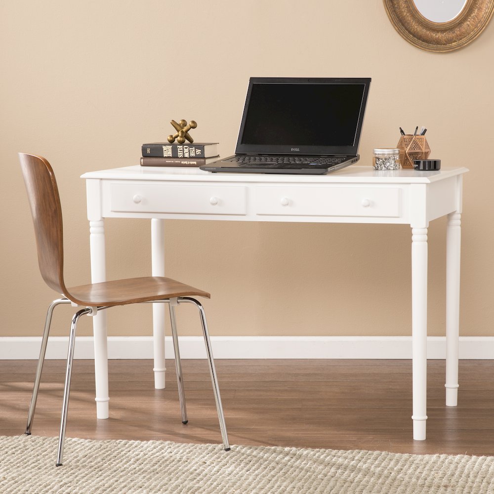 Writing 2-Drawer Desk – Crisp. Picture 2