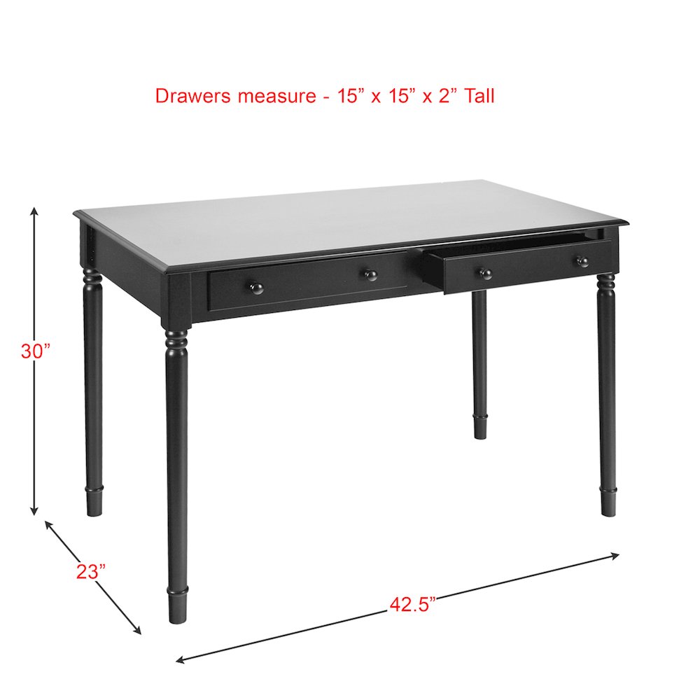 Writing 2-Drawer Desk – Satin. Picture 5