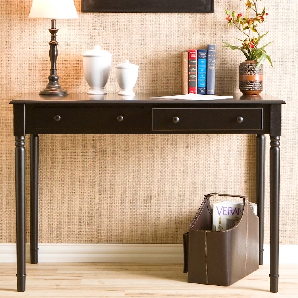 Writing 2-Drawer Desk – Satin. Picture 2