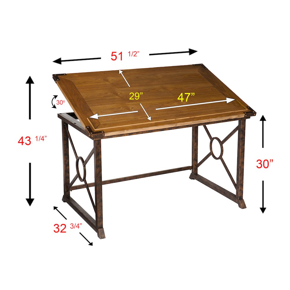 Knightley Tilt-Top Drafting Table. Picture 5