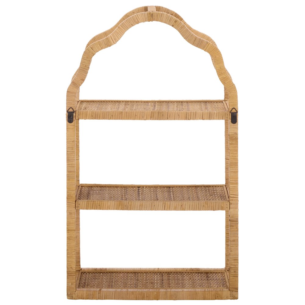 Waldo Wood & Rattan Wall Shelf. Picture 5