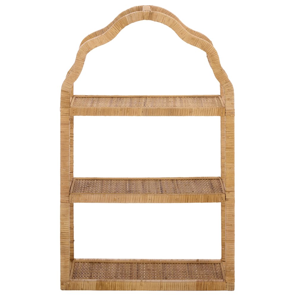 Waldo Wood & Rattan Wall Shelf. Picture 3