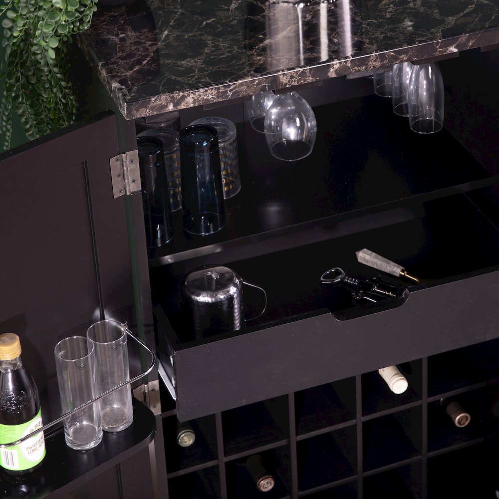 Cape Town Bar Cabinet with Wine Storage. Picture 4
