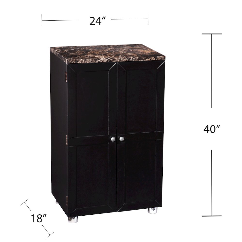 Cape Town Bar Cabinet with Wine Storage. Picture 7
