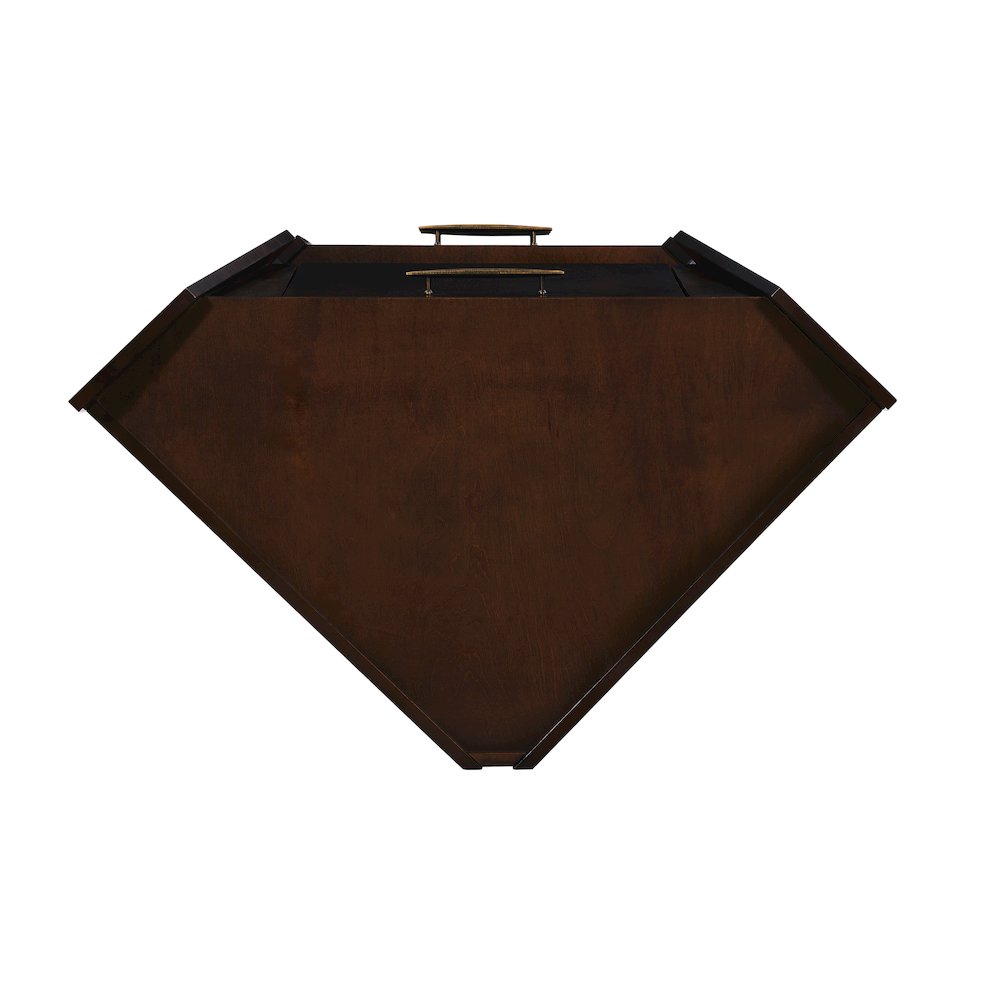 Larson Corner Bar Cabinet - Dark Tobacco. Picture 9