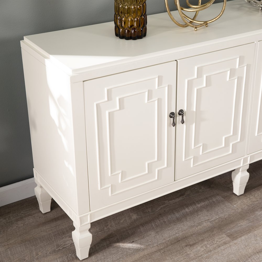 Tropman Antique White Low-Profile Accent Cabinet. Picture 4