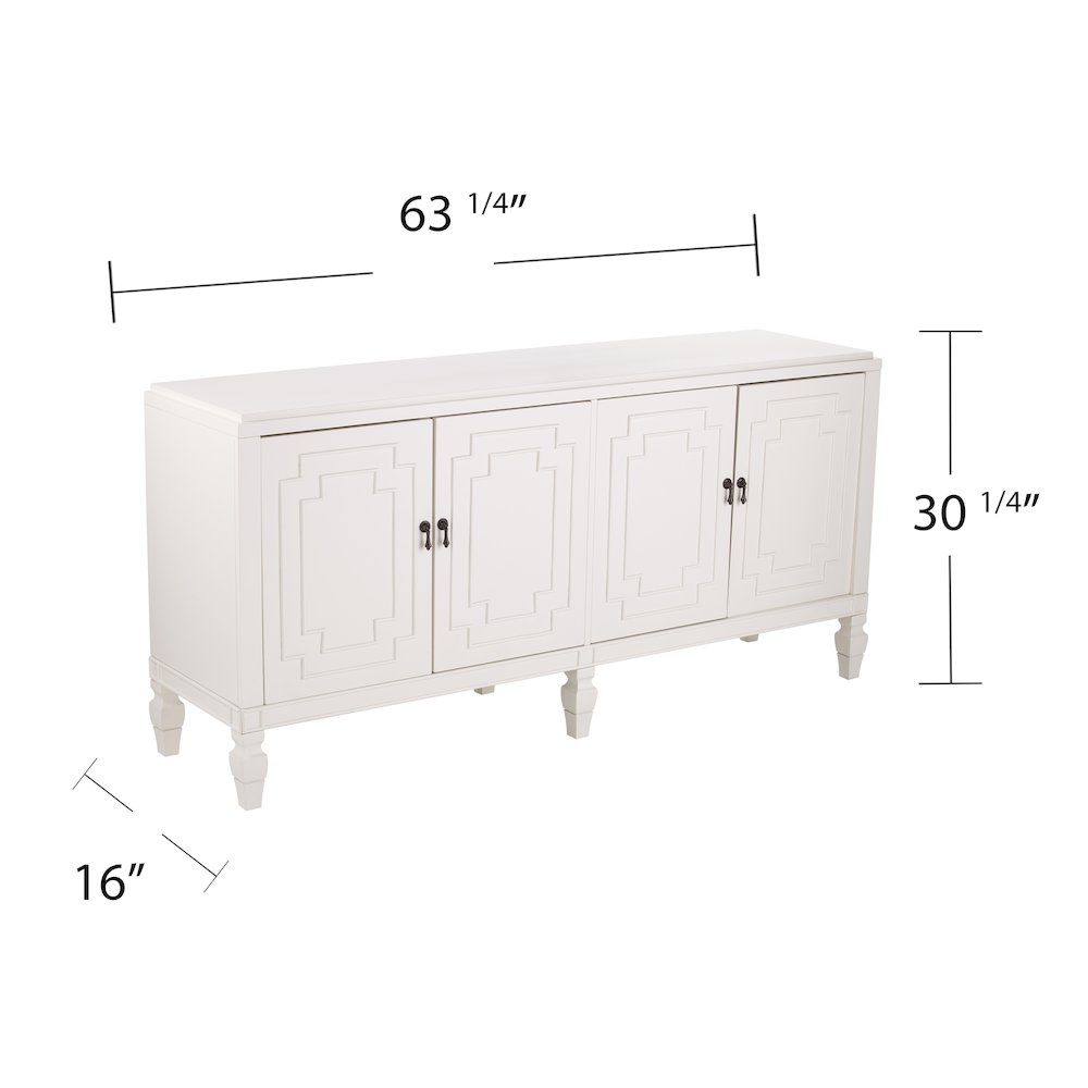 Tropman Antique White Low-Profile Accent Cabinet. Picture 6