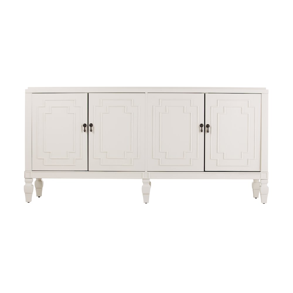 Tropman Antique White Low-Profile Accent Cabinet. Picture 7