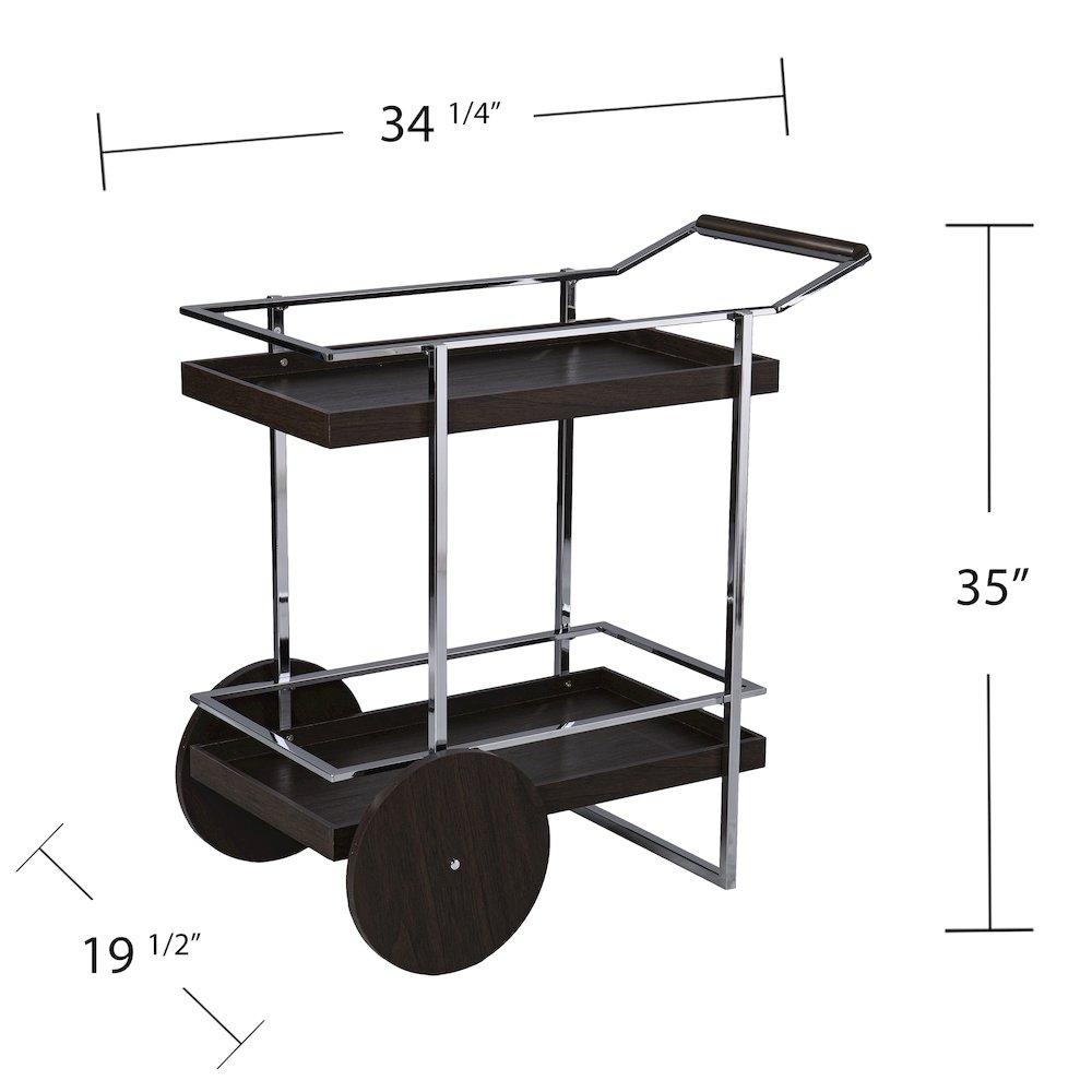Dorben Rolling Bar Cart. Picture 5