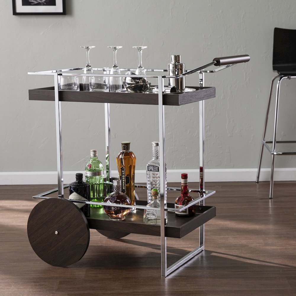 Dorben Rolling Bar Cart. Picture 2