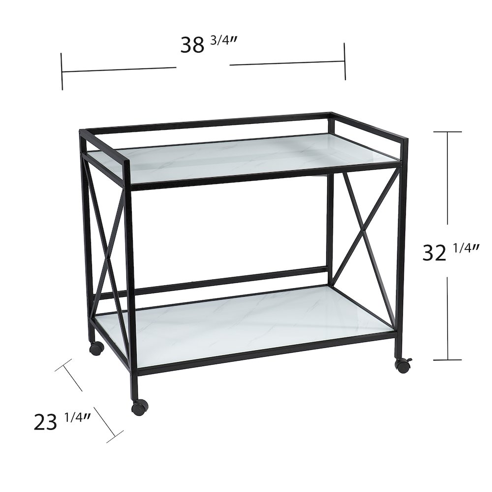 Maxton Bar Cart – Black and White. Picture 6