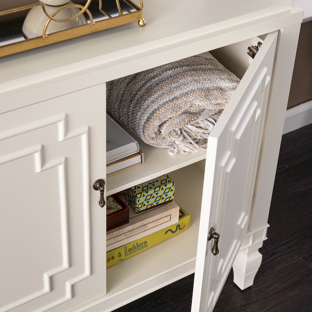 Tropman Antique White Double-Door Accent Cabinet. Picture 6