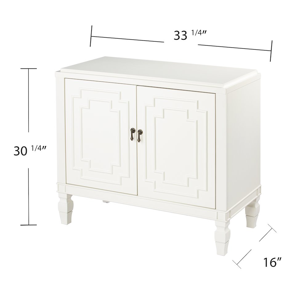 Tropman Antique White Double-Door Accent Cabinet. Picture 7
