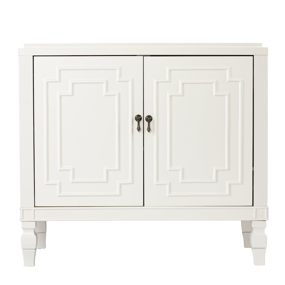 Tropman Antique White Double-Door Accent Cabinet. Picture 8