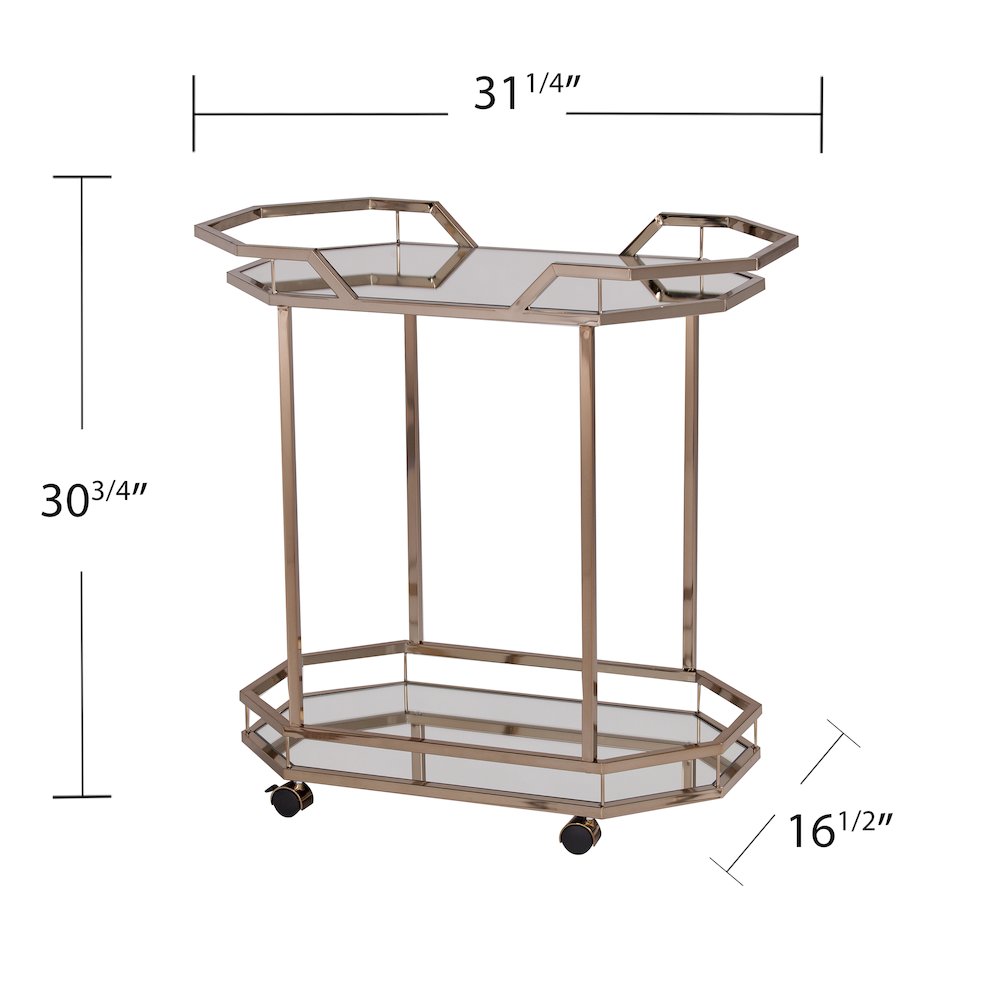 Ari Art Deco Bar Cart. Picture 5