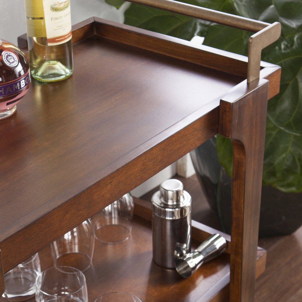 Zhori Midcentury Modern Bar Cart. Picture 4