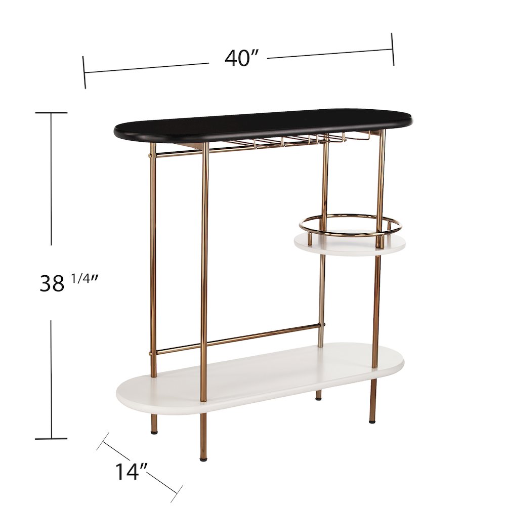 Dagney Wine/Bar Table with Glassware Storage. Picture 5