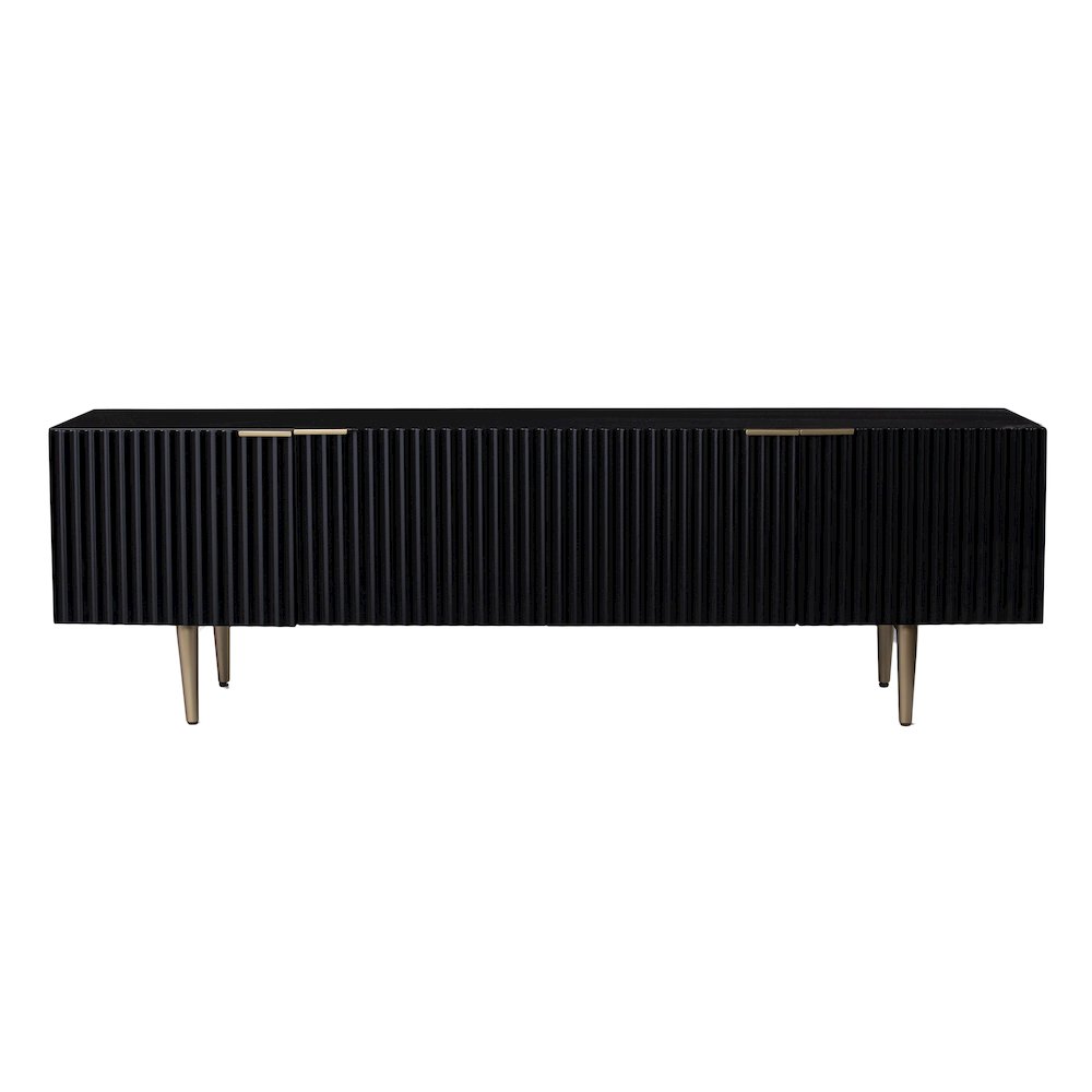 Pilston 4-Door Media Console in Black Color. Picture 2