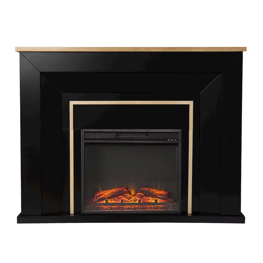 Cardington Industrial Base Electric Fireplace in Black Color. Picture 2