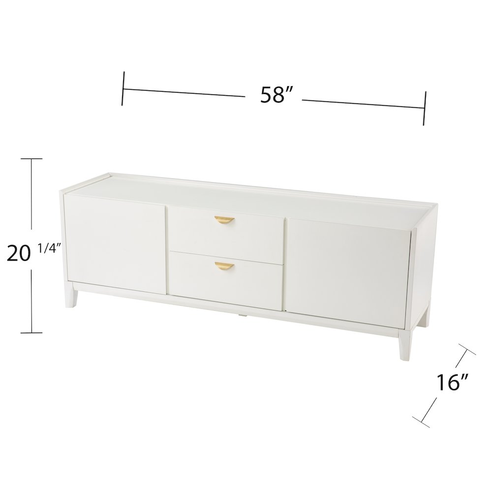Crayneland Storage Media Cabinet in White Color. Picture 6