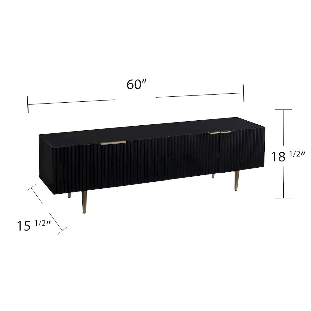 Pilston 4-Door Media Console in Black Color. Picture 5