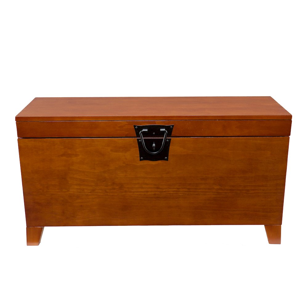 Pyramid Lift-Top Trunk Coffee Table in Brown Color. Picture 2