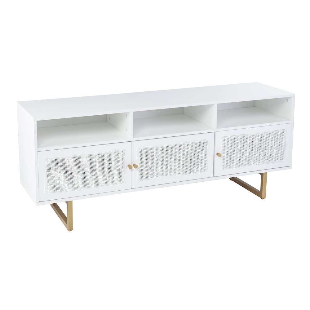 Mursley Media Cabinet Storage in White Color. Picture 1