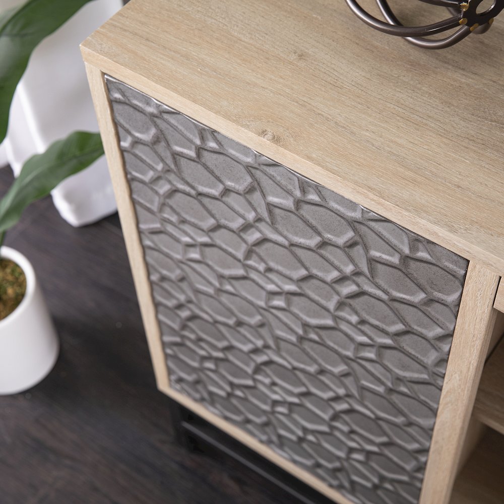 Hollesborne Media Console Storage in Brown Color. Picture 4
