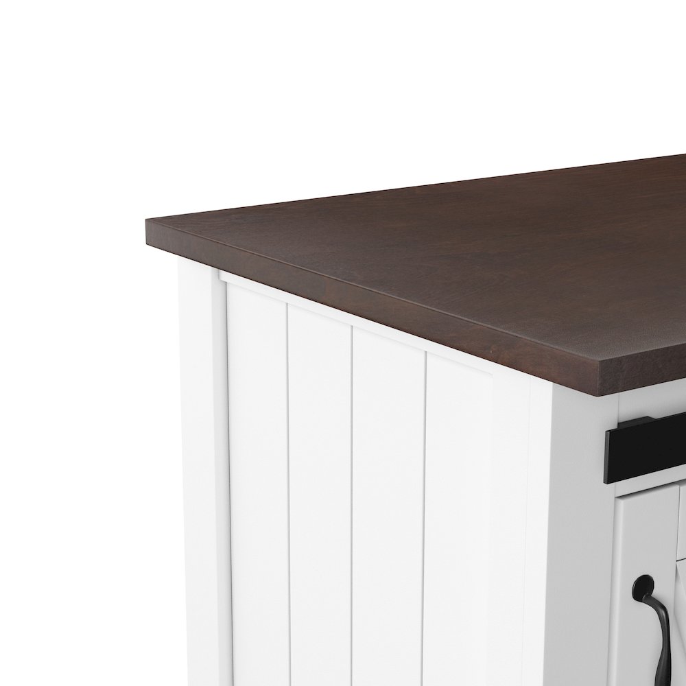 Leshire Barn-Door Kitchen Cart. Picture 3