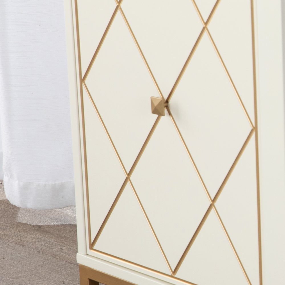 Marradi Media Console Storage in White Color. Picture 4