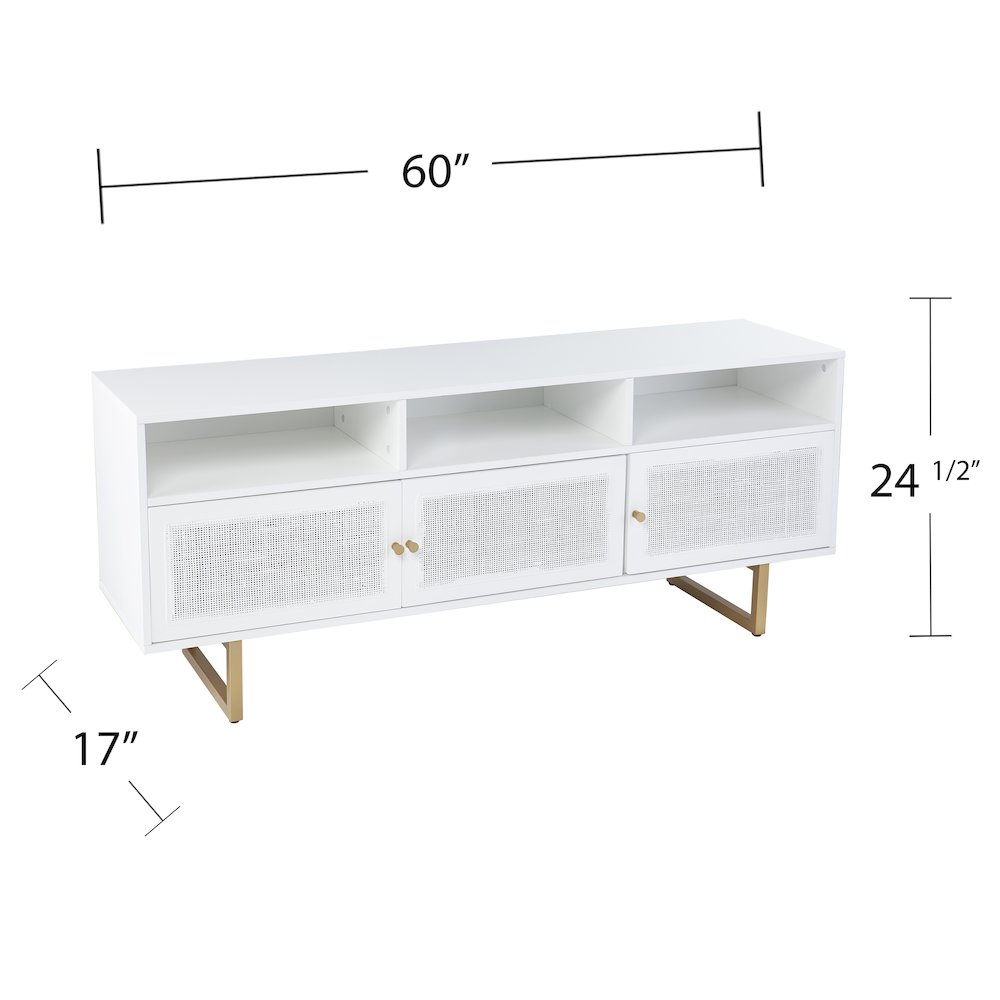 Mursley Media Cabinet Storage in White Color. Picture 6